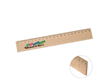 Lineal Holz 20 cm Werbeartikel