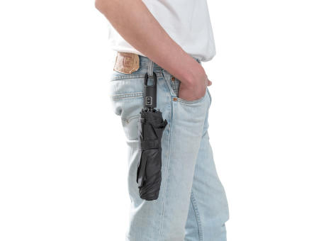 GUSTAVO. Recyceltem Polyester (100% rPET) 190T Pongee-Schirm mit automatischer Öffnung und Schließung Werbeartikel