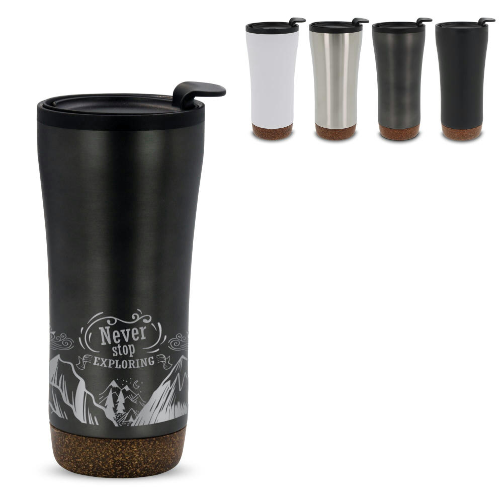 Product image Doppelwandiger Becher mit einem Korkboden 480ml Werbeartikel