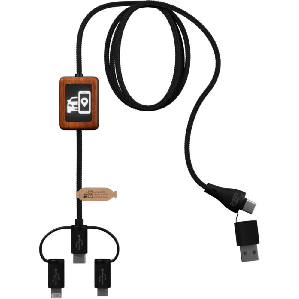 Product image SCX.design C46 5-in-1 CarPlay-Kabel mit Leuchtlogo Werbeartikel