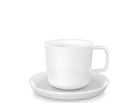 Product image Mahlwerck Form 730 Tasse Costa Verde mit Unterteller, weiss Werbeartikel
