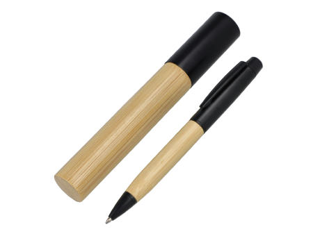 Metallkugelschreiber Bambus in Tube bedrucken