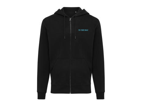 IQONIQ Abisko Zip-Kapuzenpullover aus recycelter Baumwolle Werbeartikel