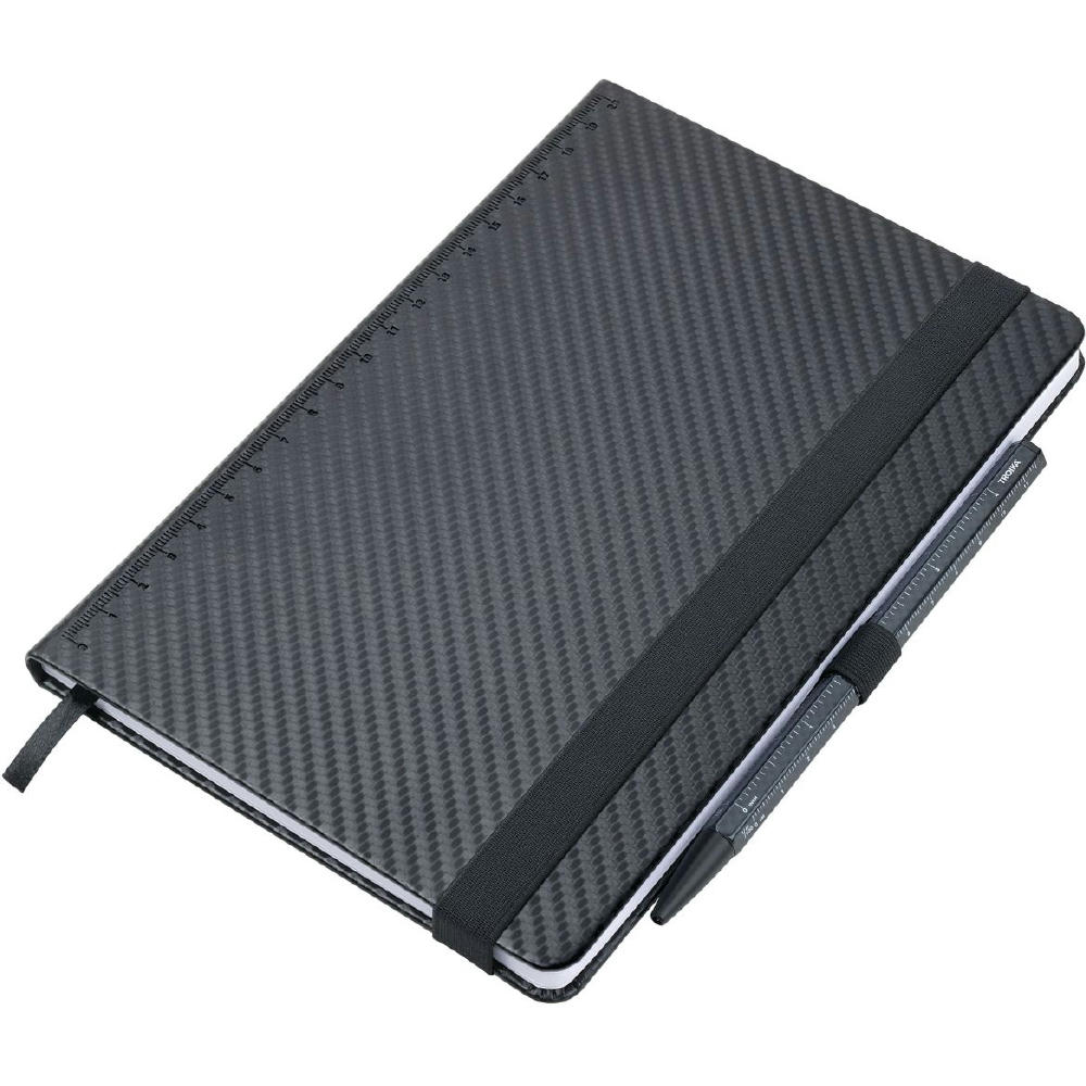 Product image TROIKA Notizblock SLIMPAD A5 CARBON Werbeartikel