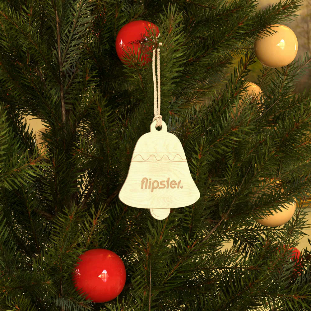 Weihnachtsbaumanhänger Glöckchen (FSC® zertifiziert) Werbeartikel