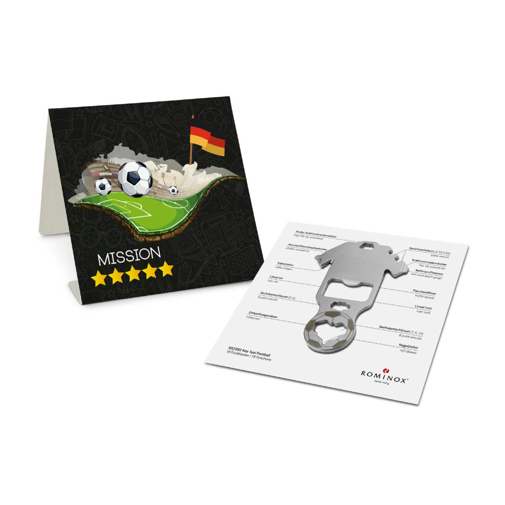 Geschenkartikel / Präsentartikel: Key Tool Football WM Edition, Multifunktionswerkzeug in Trikot-Form mit 18 Funktionen Werbeartikel