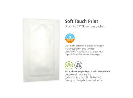 10 ml Sonnenmilch LSF 30 sensitiv (Sachet) - Soft Touch Print bedrucken