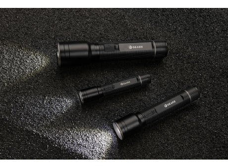 Gear X Taschenlampe aus RCS recycelt. Aluminium mit USB-Akku Werbeartikel