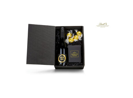 Geschenkset / Präsenteset: Schwarz-Goldene Momente, alkoholfrei bedrucken