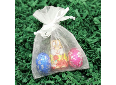 Organzasäckchen  "Bunte Ostern", neutral Werbeartikel