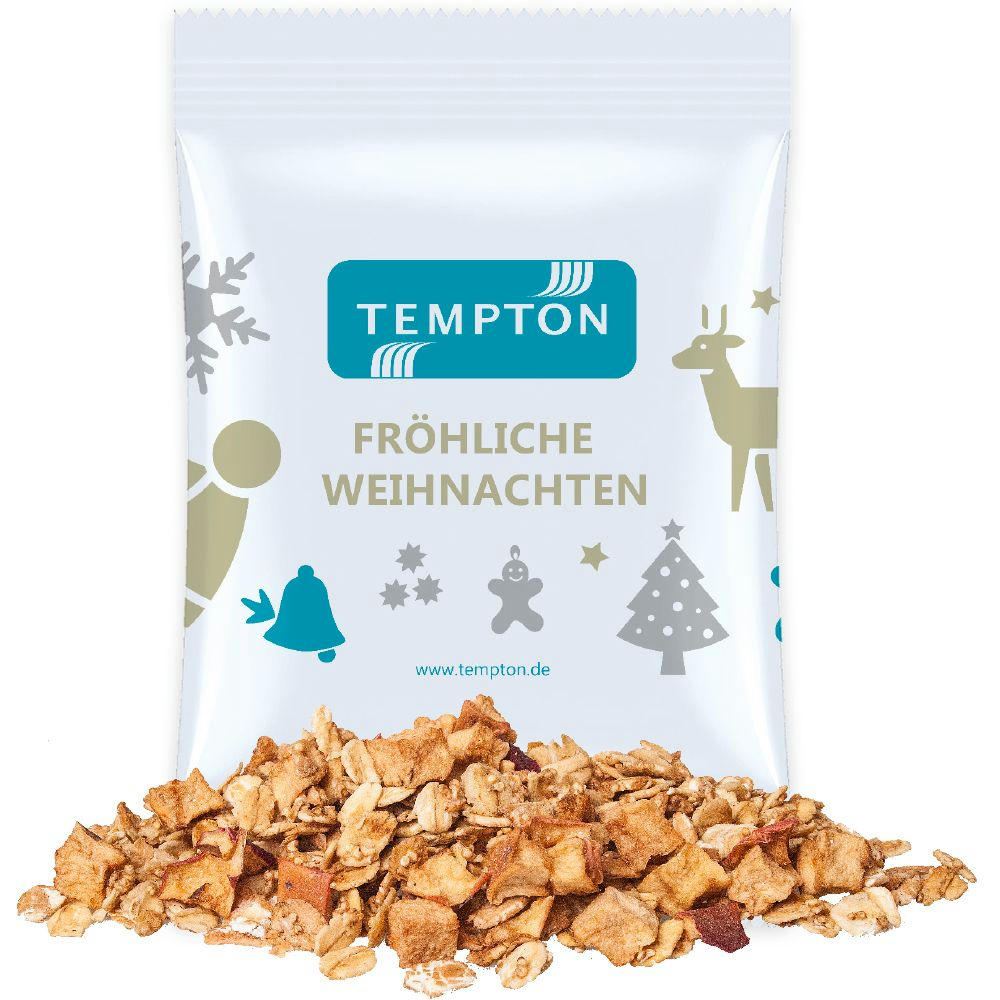 Product image Crunchy Weihnachtsmüsli Apfel-Zimt, ca. 60g, Maxi-Tüte Werbeartikel