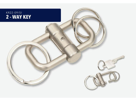 TROIKA Schlüsselanhänger 2-WAY KEY Werbeartikel