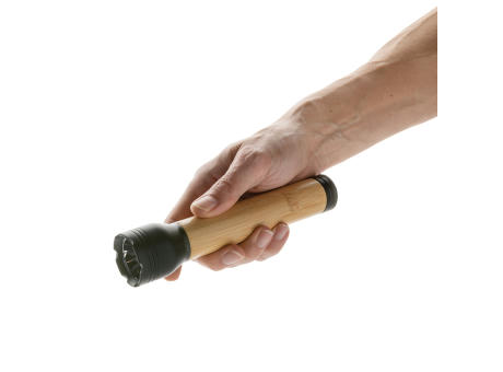 Lucid 5W Taschenlampe aus RCS recyceltem Kunststoff & Bambus Werbeartikel