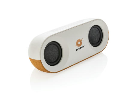 Oregon 10W Lautsprecher aus RCS recyc. Kunststoff und Kork Werbeartikel