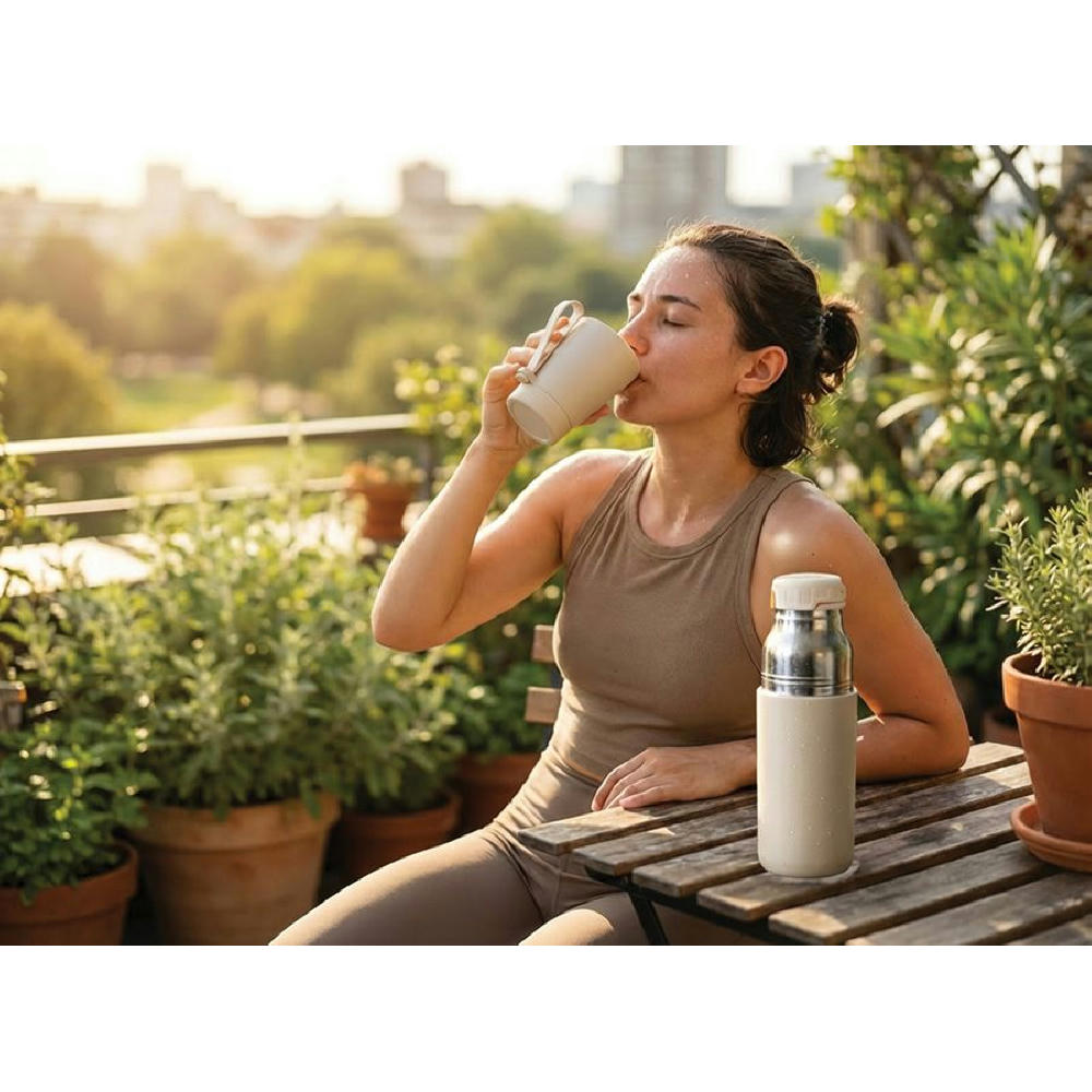 Isolierflasche 'Zeibu', beige, 550 ml Werbeartikel