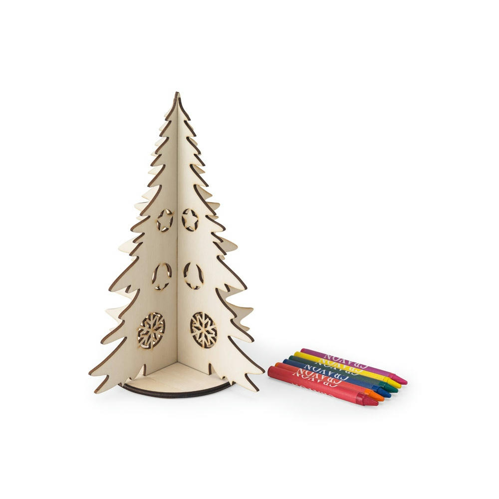 Product image PINERY. Zerlegbarer Weihnachtsbaum aus Holz zum Bemalen Werbeartikel