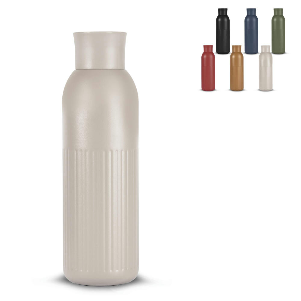 Sagaform Tekla Push Stahlisolierflasche mit Druckverschluss (recycelt) 500 ml Werbeartikel
