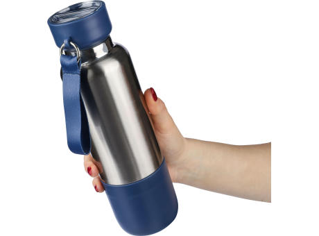 Doppelwandige Edelstahl-Trinkflasche (500 ml) Zev Werbeartikel