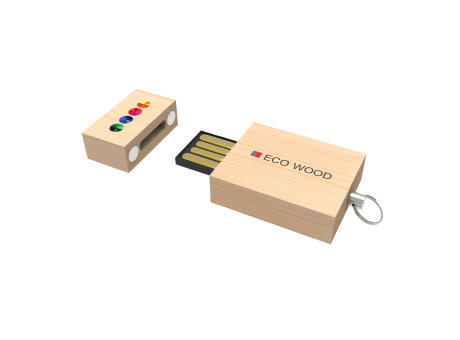 USB Stick Eco Wood, 4 GB  bedrucken