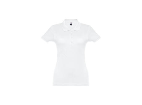 Product image THC EVE WH. Kurzarm-Poloshirt mit Gürtel für Damen aus kardierter Baumwolle Werbeartikel