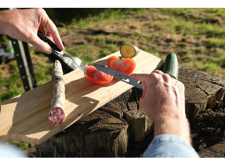 Besteckset 'Papagayo', mit einer Tasche aus Neopren Werbeartikel