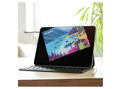 POLYCLEAN rPET Displaytuch 21x15 cm im Papieretui, All-Inclusive-Paket  Werbeartikel