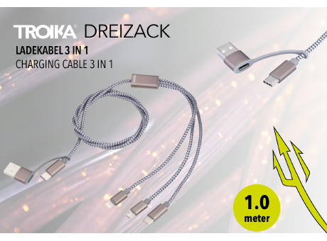 TROIKA Ladekabel TROIKA DREIZACK bedrucken