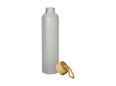 Glasflasche "Bamboo" 750 ml, Frosted Werbeartikel