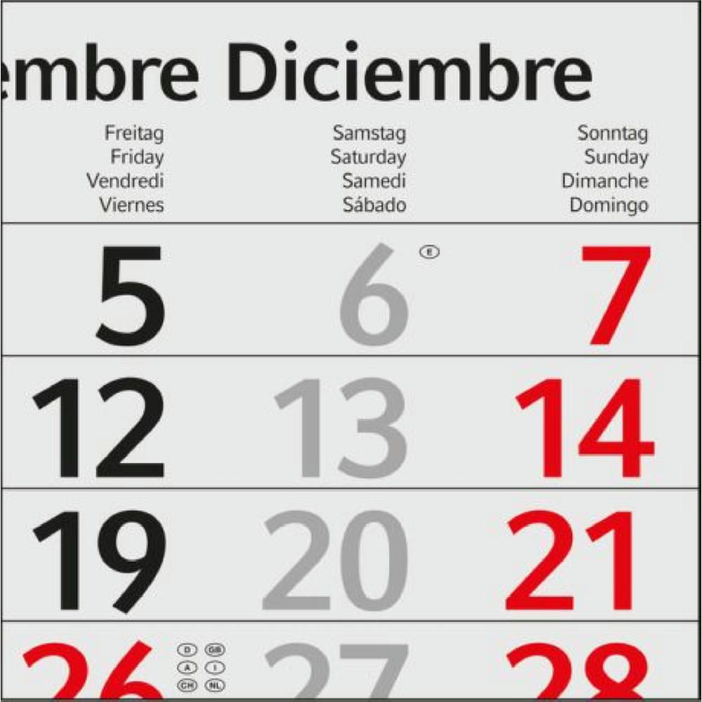 3-Monatskalender Mehrblock Profil 3 EXPRESS Schrift modern Werbeartikel