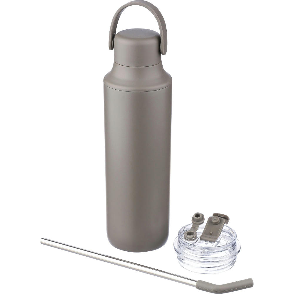 Doppelwandige Edelstahl-Trinkflasche (500 ml) Omari Werbeartikel