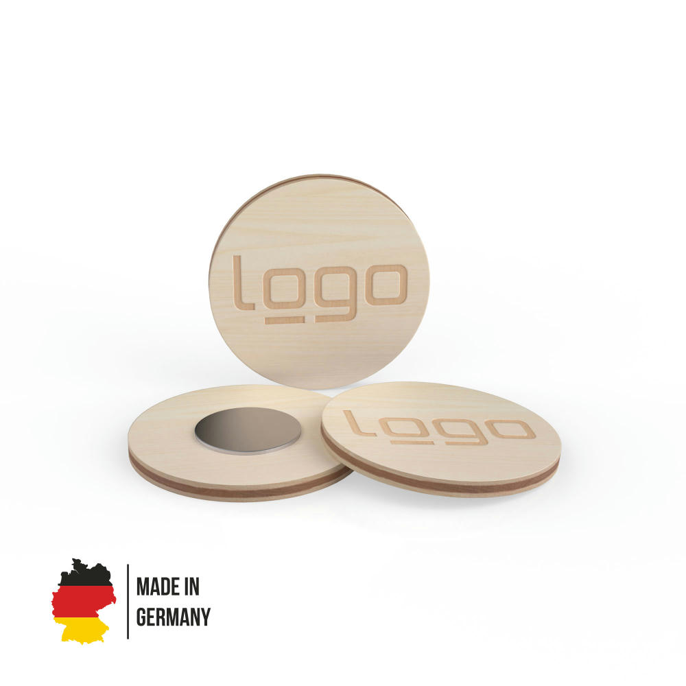 Kühlschrankmagnet rund (FSC® zertifiziert) Werbeartikel