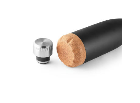 SOLBERG. Thermoskanne aus Edelstahl und Korkboden, 560 ml Werbeartikel