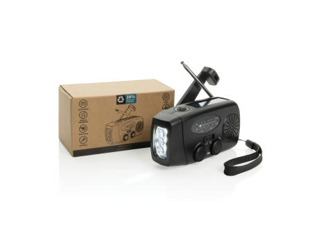 RescueWave Notfallradio aus RCS recyceltem Kunststoff Werbeartikel