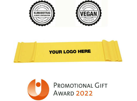 Product image Fitnessband gelb (mittel) - nachhaltig & vegan - ab 400 St. bedrucken