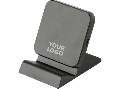 Drahtloses Ladegerät aus Kunststoff James Werbeartikel