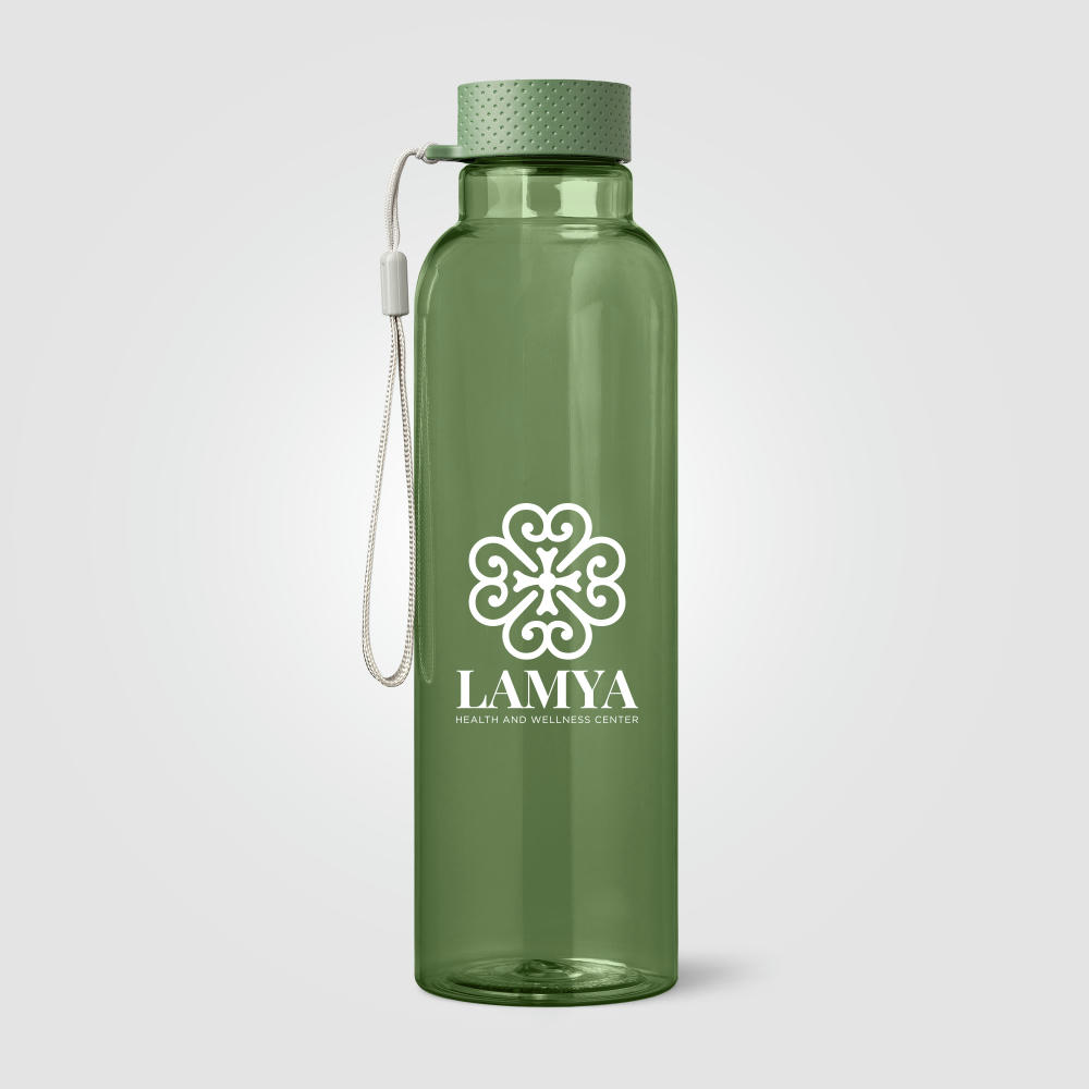 Aura rPET Trinkflasche mit Handschlaufe - 710 ml Werbeartikel
