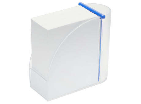 Grundfarbe gefrostet glasklar, Steg blau