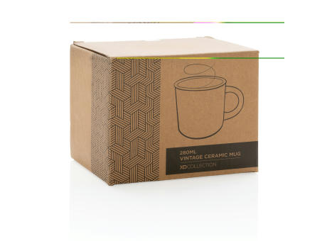 Vintage Keramiktasse, 280ml bedrucken