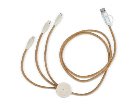  Cork 3 in 1 PD charging &amp; data cable Werbeartikel