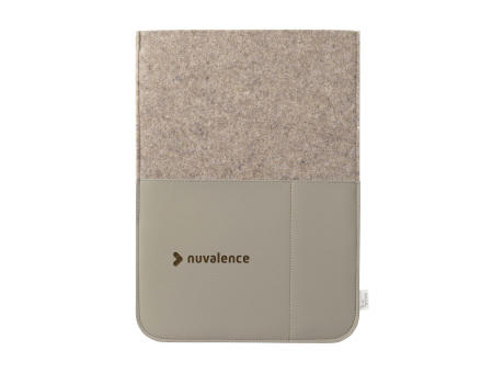 Recycled Felt & Apple Leather Laptop Sleeve 16" Werbeartikel