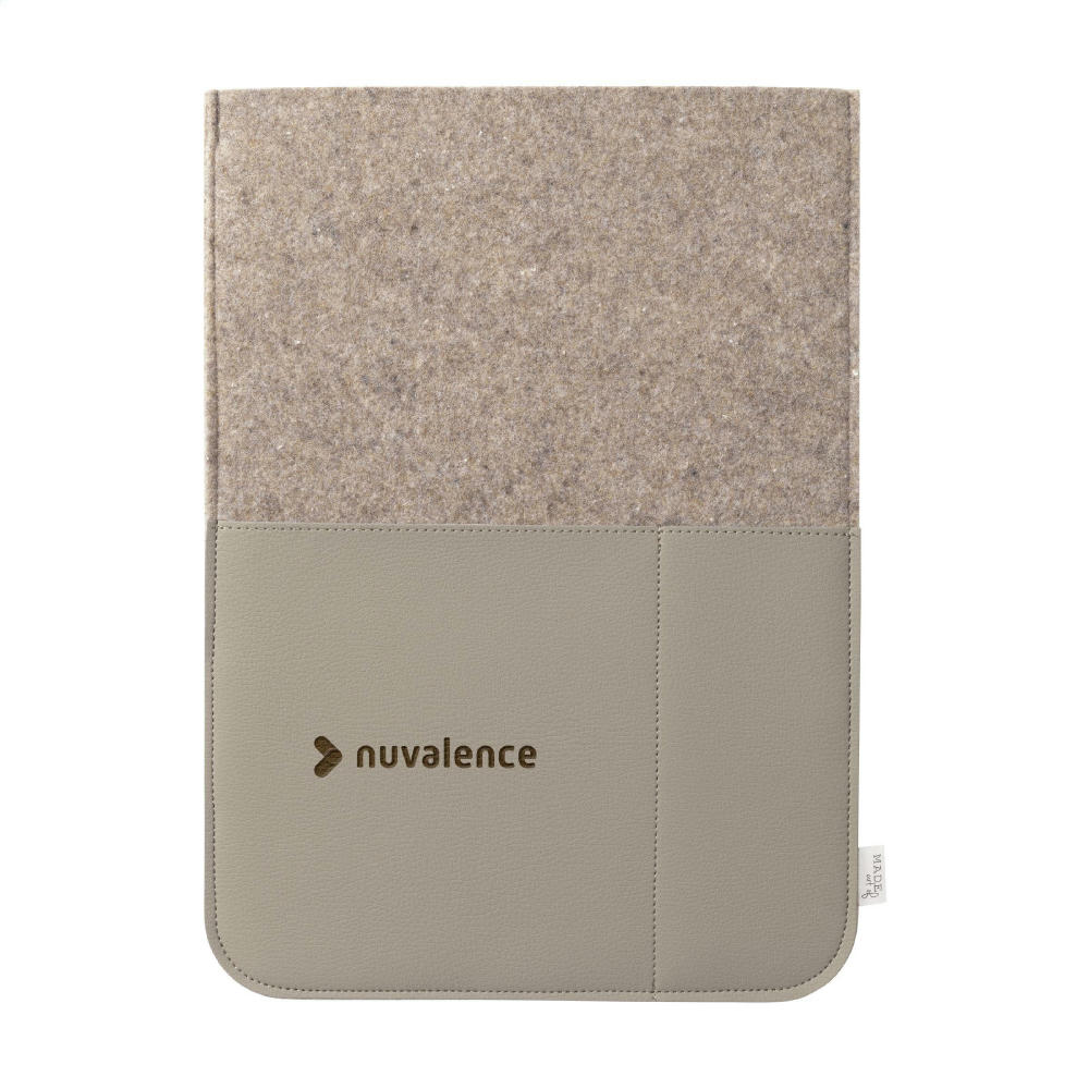 Product image Recycled Felt & Apple Leather Laptop Sleeve 16" Werbeartikel