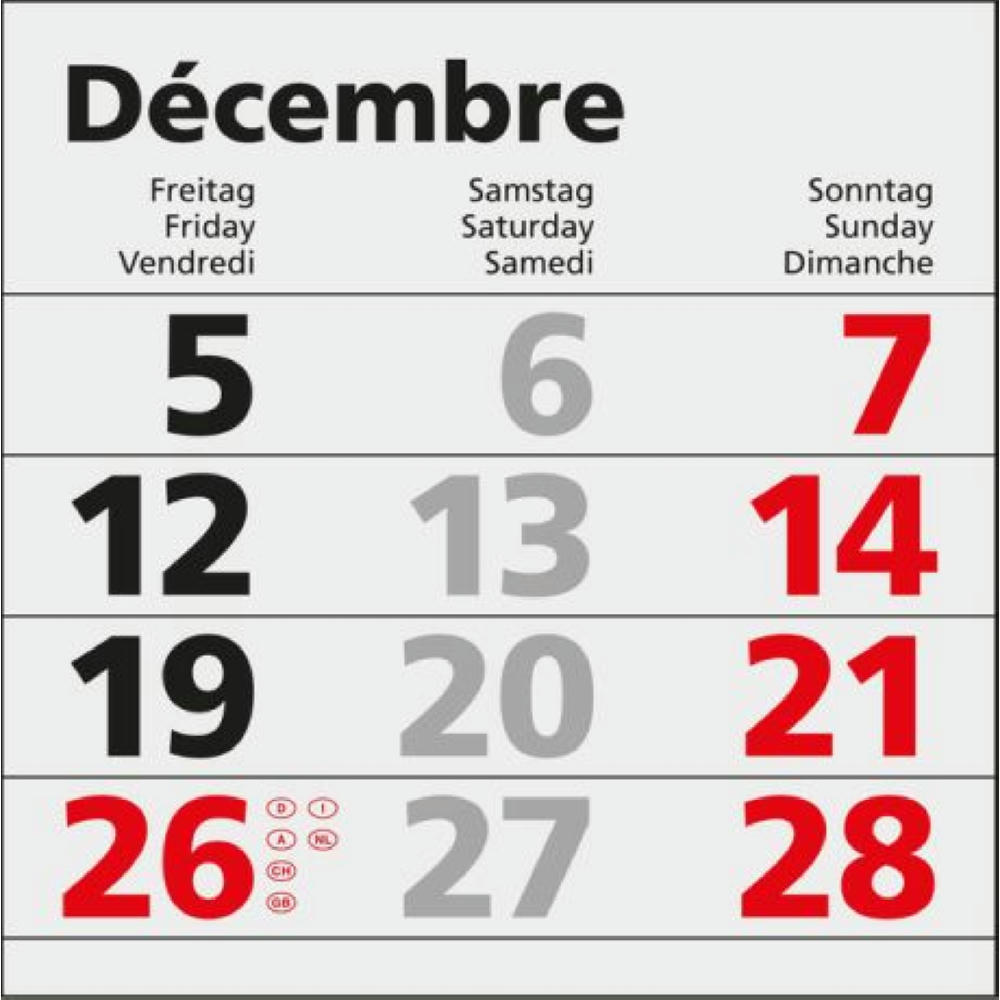 4-Monatskalender Einblatt Mega 4 Post A EXPRESS postoptimiert Werbeartikel
