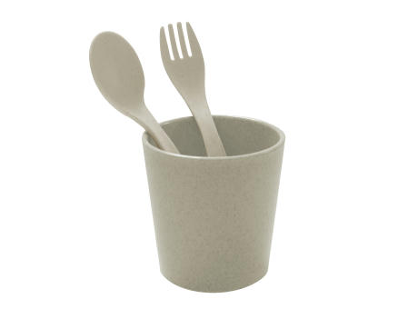 Koziol EASY EATER SET Becher+Besteckset 2-teilig Werbeartikel