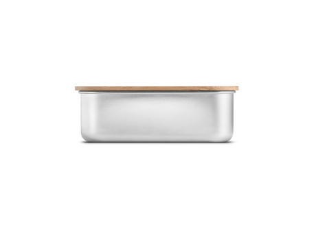 SHINO. Frischhaltebox (800 mL) aus Edelstahl und Deckel aus Bambus Werbeartikel