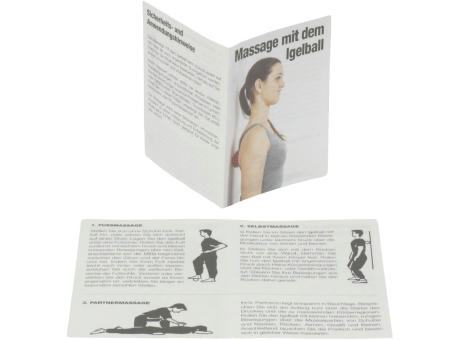 Massageball / Igelball mit rechteckiger Prägung, "Made in Germany" bedrucken