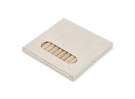 12 Buntstifte in einer Schachtel aus recyceltem Milchkarton bedrucken