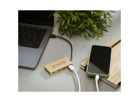 Fyra Bamboo Hub Werbeartikel