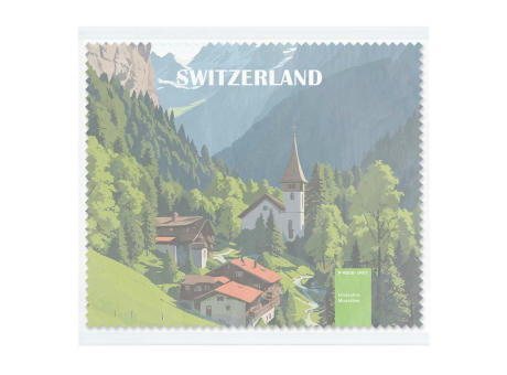 Product image POLYCLEAN rPET Brillenputztuch 18x15 cm im Pergaminbeutel, All-Inclusive-Paket Werbeartikel