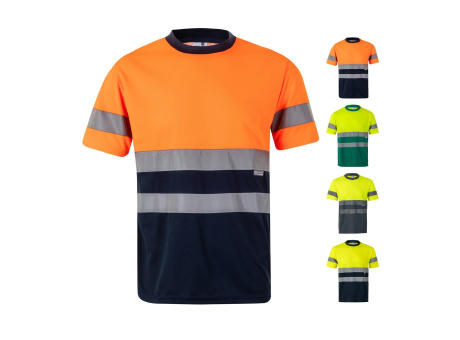 VL BRAHMA LARGE. Zweifarbiges technisches T-Shirt mit Bird-Eye-Design (140 g/m²), aus Polyester (100%) Werbeartikel