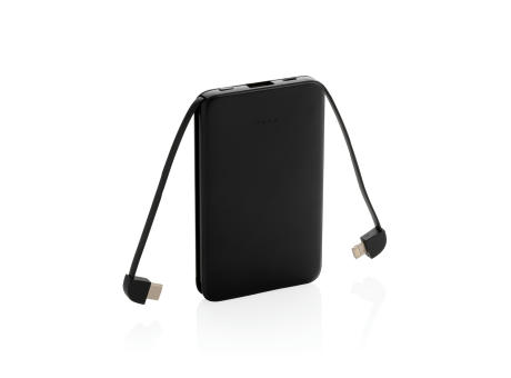 5.000 mAh Powerbank mit integriertem Kabel bedrucken